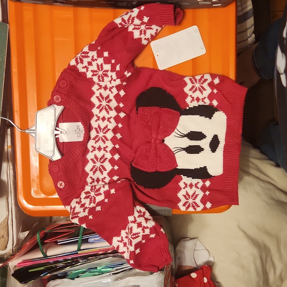 NWT 6-9 month Minnie Mouse Christmas Sweater